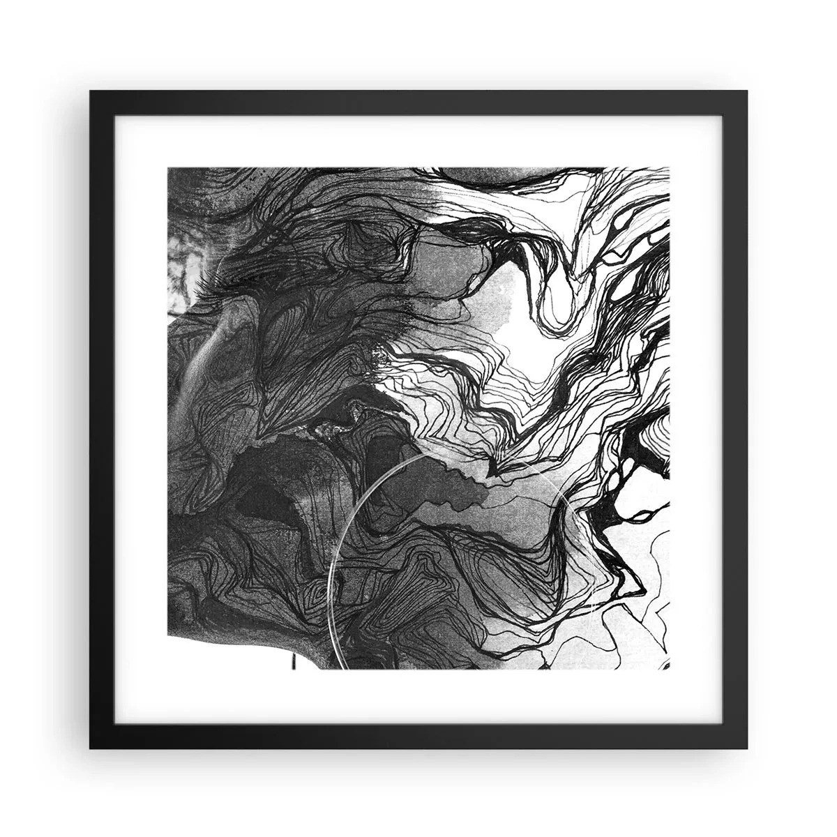Plakat i sort ramme - Forviklet i drømme - 40x40 cm