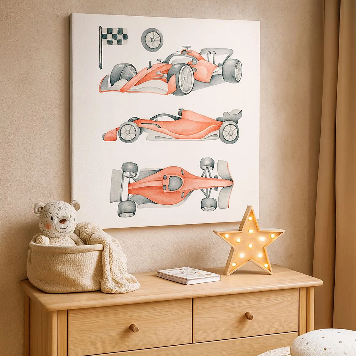 Lærredstryk - Billede på lærred - At indhente en drøm - 30x30 cm