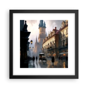 Plakat i sort ramme - Magien i en aften i Prag - 30x30 cm