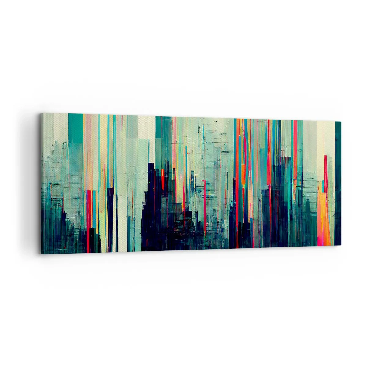 Lærredstryk - Billede på lærred - Futuristisk by - 100x40 cm