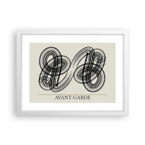 Plakat i hvid ramme - Det kom ud spontant - 40x30 cm