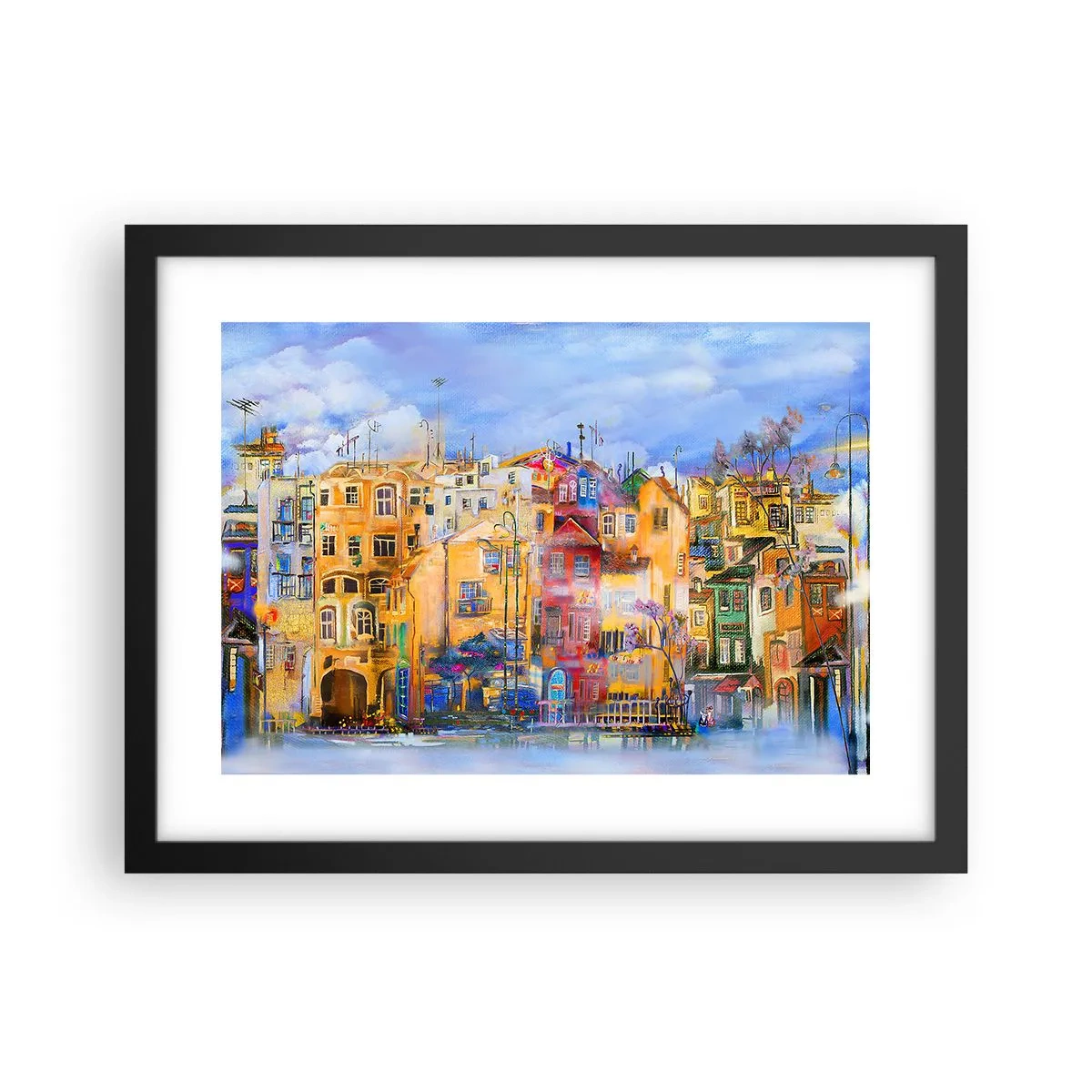 Plakat i sort ramme - Vi er sammen - 40x30 cm