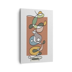 Lærredstryk - Billede på lærred - Abstraktion: et farverigt virvar - 80x120 cm