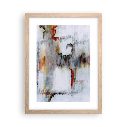 Plakat i ramme af lyst egetræ - En pind på vandet - 30x40 cm