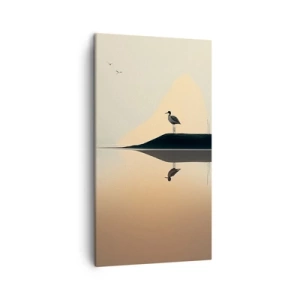 Lærredstryk - Billede på lærred - Herre på søen - 45x80 cm