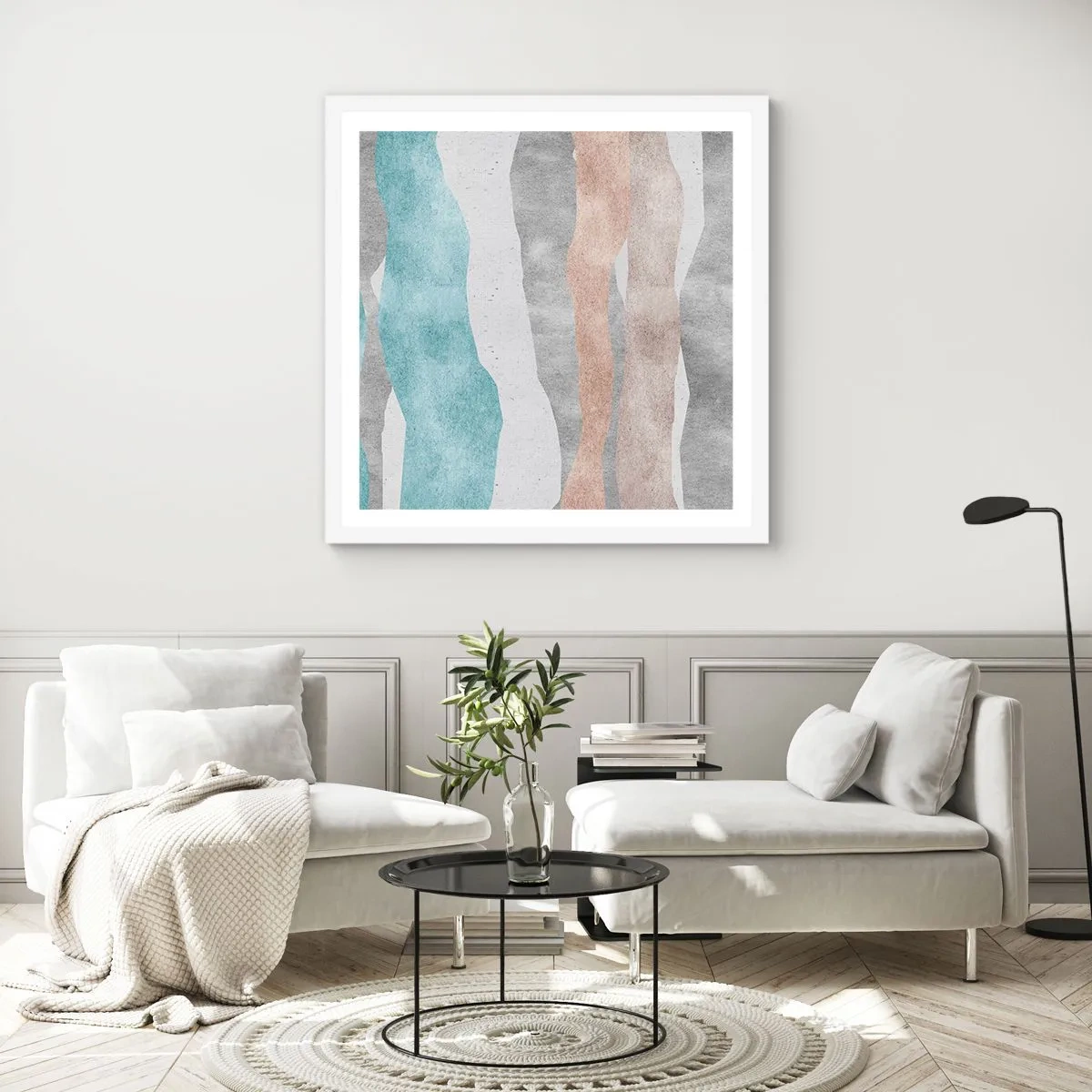 Plakat i hvid ramme - En undersøgelse af intimitet - 40x40 cm