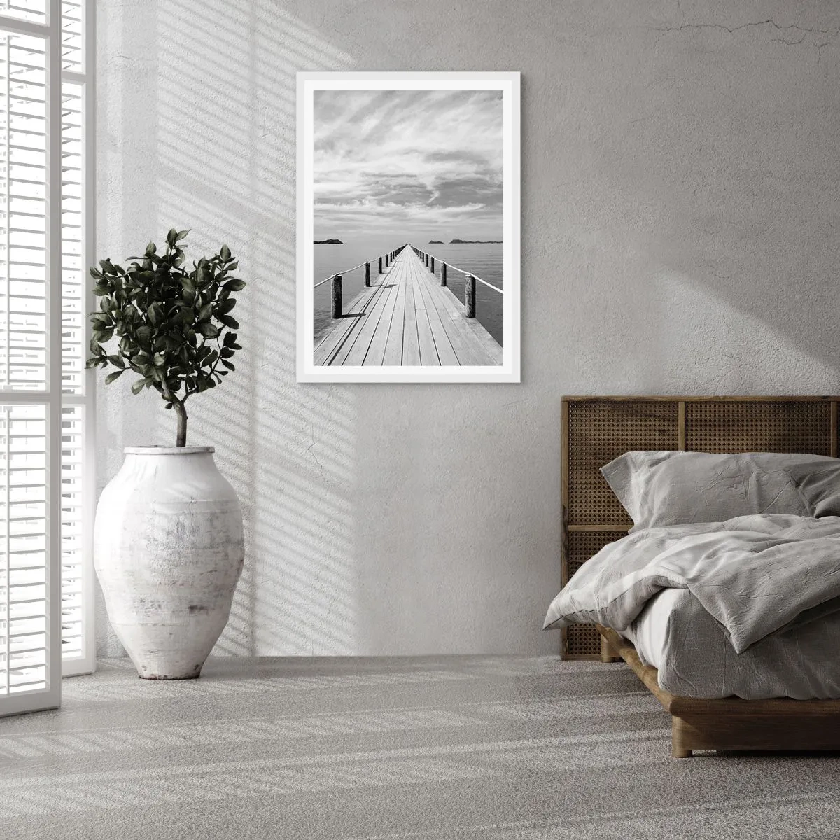 Plakat i hvid ramme - Eller måske en rejse... - 40x50 cm