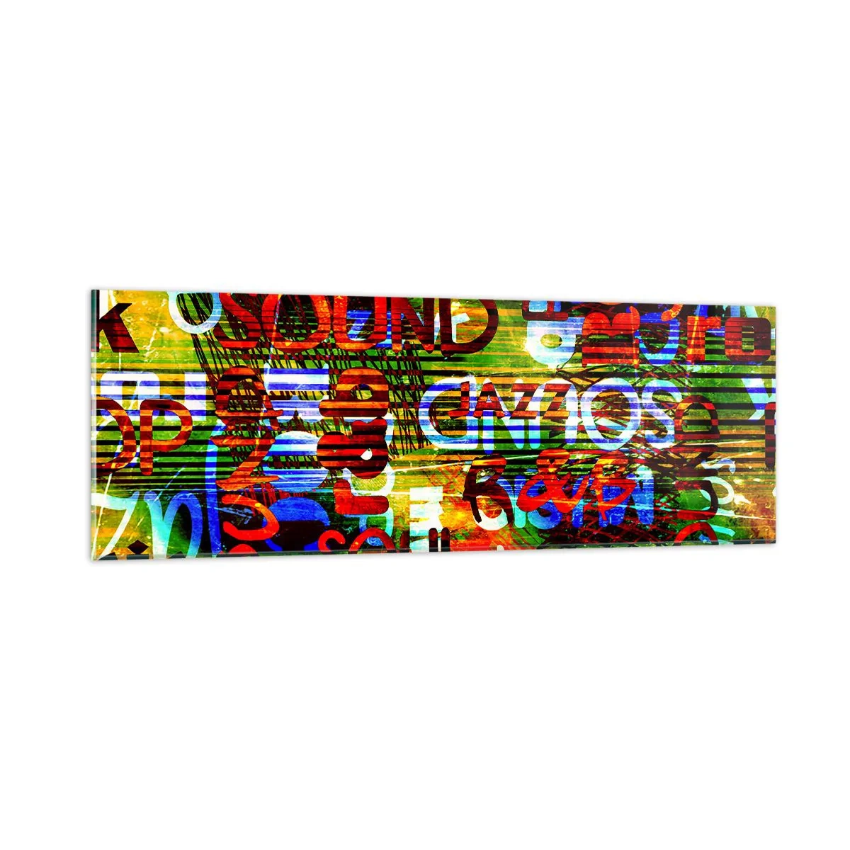 Billede på glas - Alle lydens farver - 90x30 cm