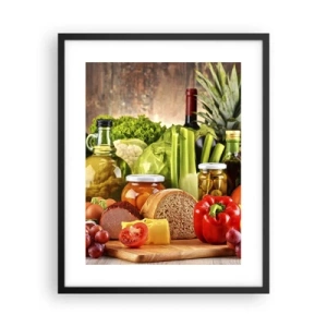 Plakat i sort ramme - Røget, ristet, marineret - 40x50 cm
