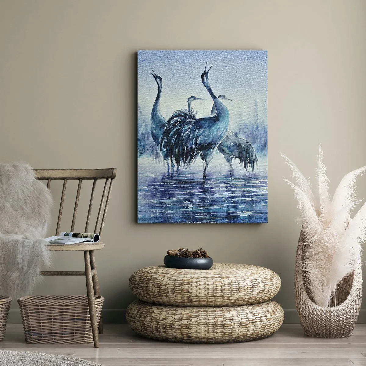 Lærredstryk - Billede på lærred - Morgenmøde - 50x70 cm