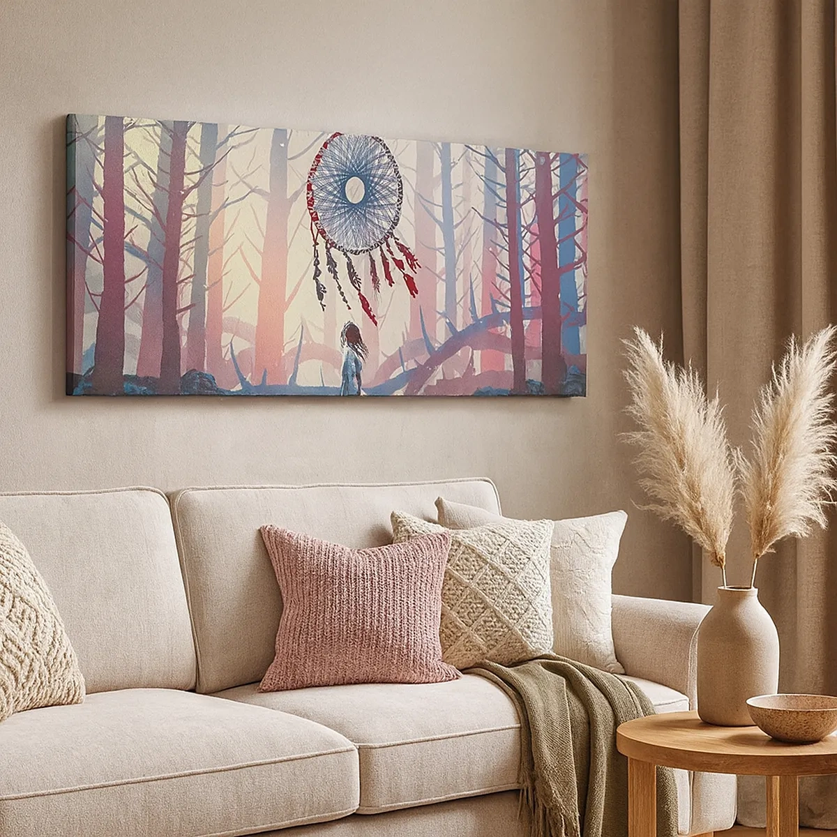 Lærredstryk - Billede på lærred - Det hemmelige ritual for lykke - 30x30 cm