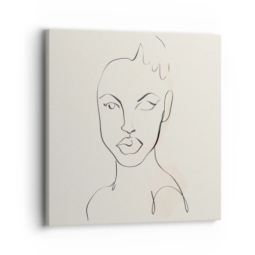 Lærredstryk - Billede på lærred - Omrids af sensualitet - 40x40 cm