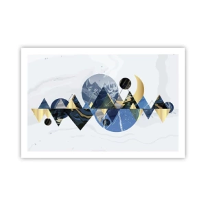 Plakat - Geometrisk landskab - 91x61 cm