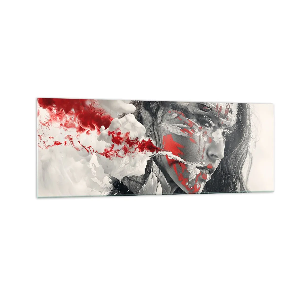 Billede på glas - I det absurdes damp - 140x50 cm