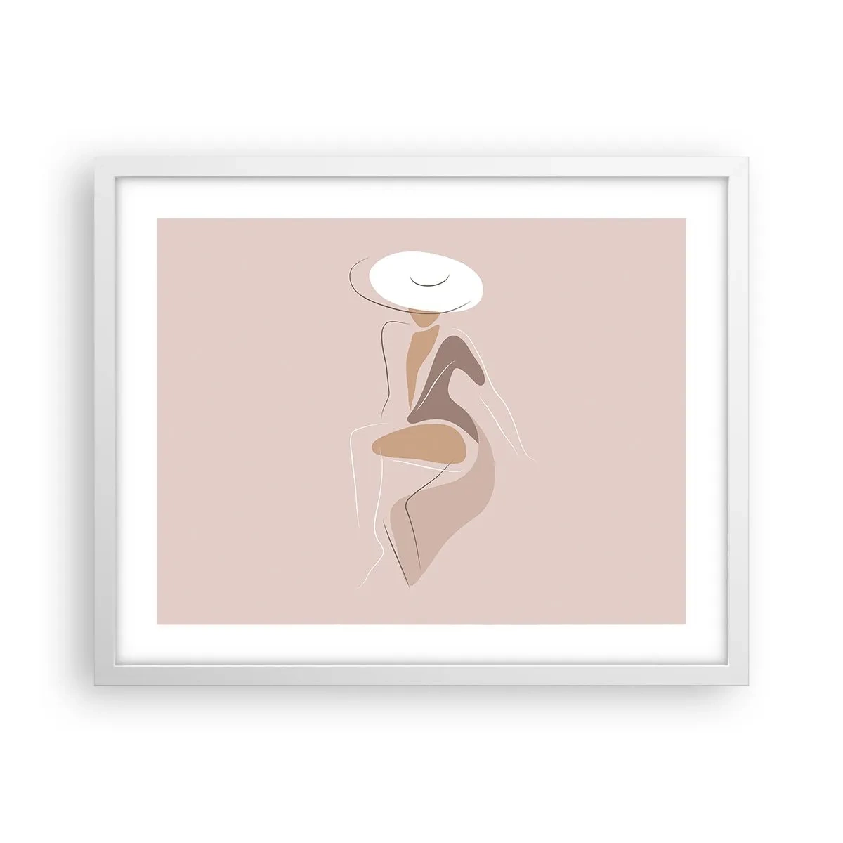 Plakat i hvid ramme - En dame, der skal være - 50x40 cm