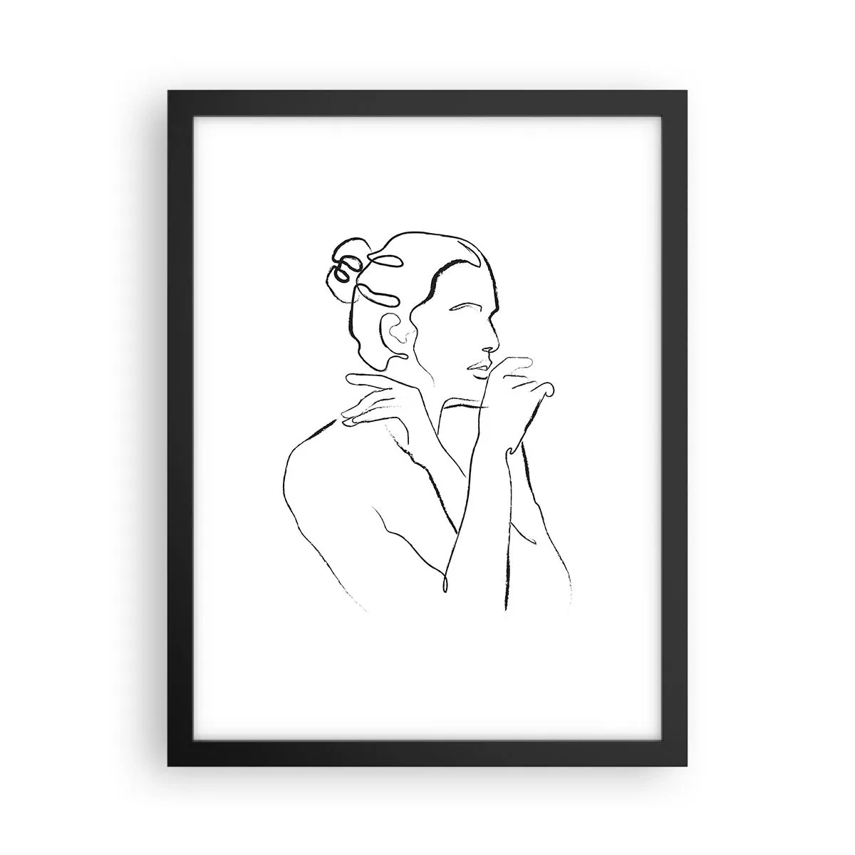 Plakat i sort ramme - Nøgen: et sensuelt mysterium - 30x40 cm