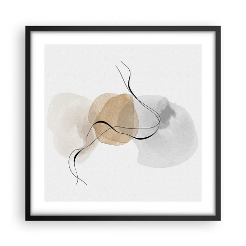 Plakat i sort ramme - Perler i luften - 50x50 cm