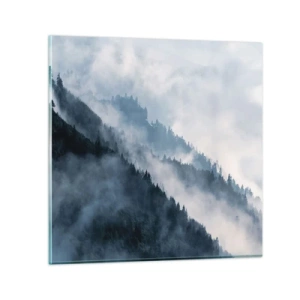 Billede på glas - Bjergenes mystik - 30x30 cm