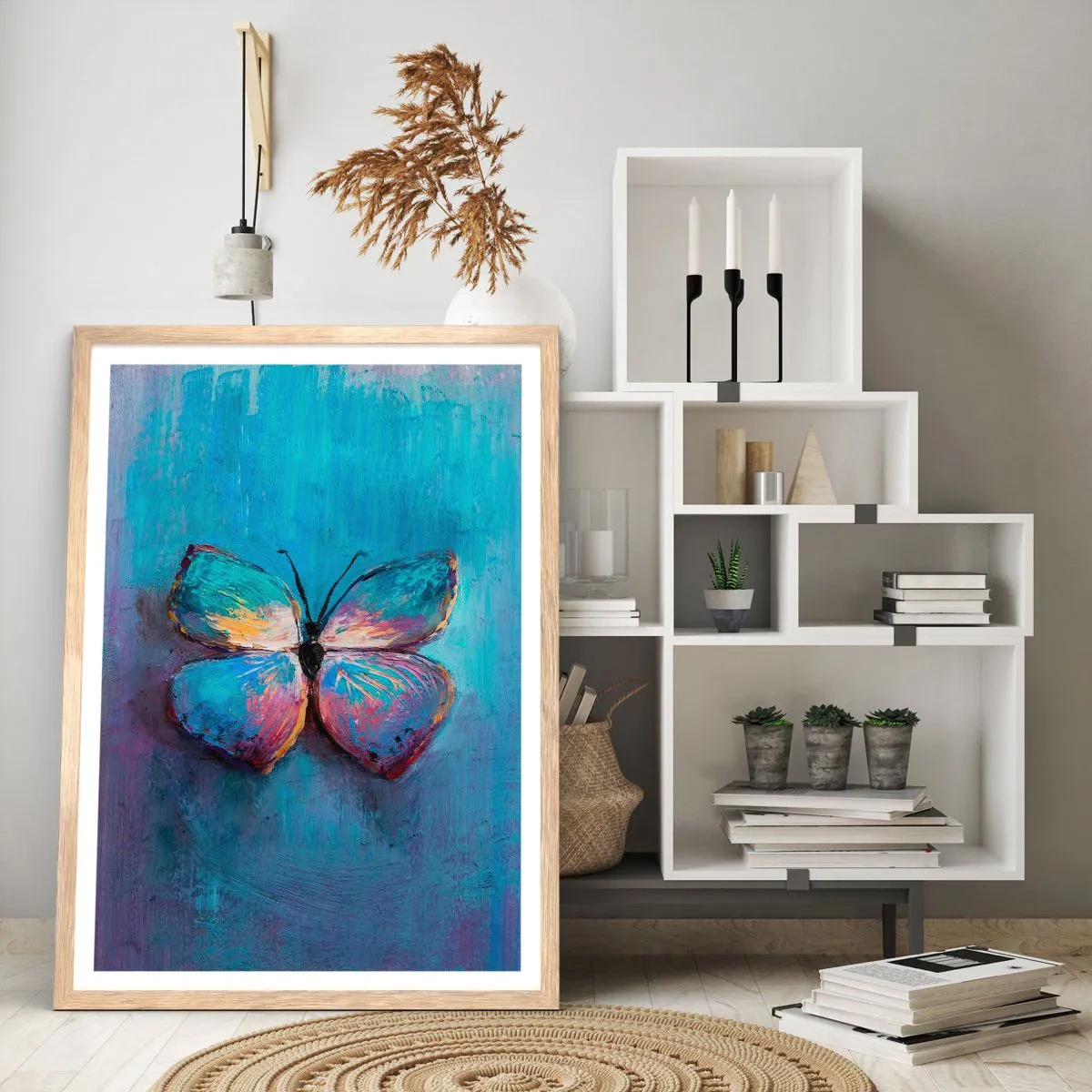 Plakat i ramme af lyst egetræ - I sin fulde pragt - 40x50 cm