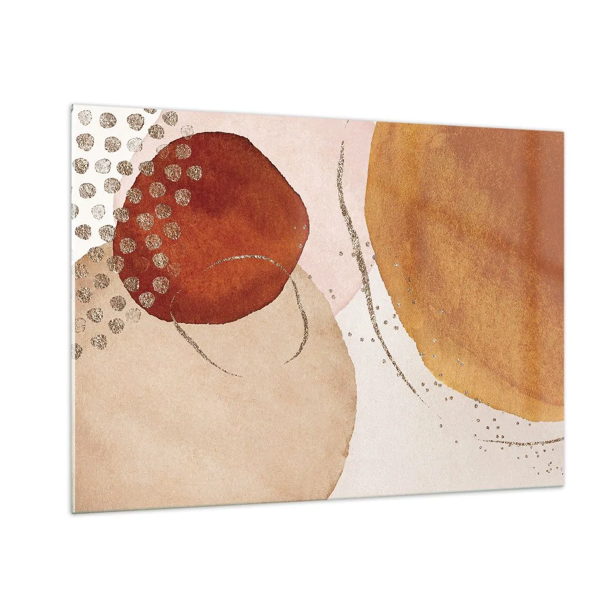 Billede på glas - Rundhed og bevægelse - 100x70 cm