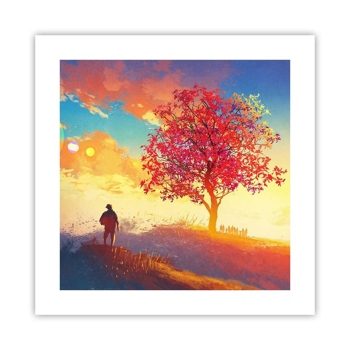 Plakat - Pilgrim på bestemmelsesstedet - 40x40 cm