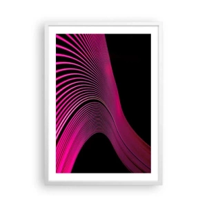 Plakat i hvid ramme - En allé af lys - 50x70 cm