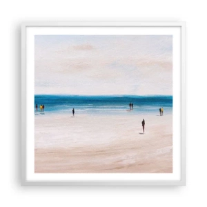 Plakat i hvid ramme - Et naturligt behov - 60x60 cm