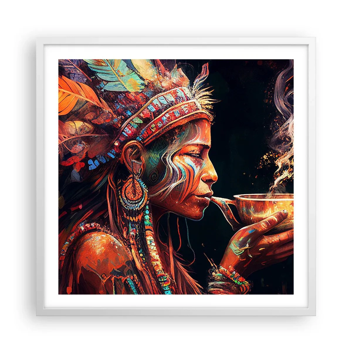 Plakat i hvid ramme - Et magisk ritual - 60x60 cm