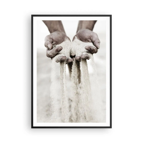 Plakat i sort ramme - Med disse hænder... - 70x100 cm