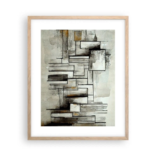 Plakat i ramme af lyst egetræ - Enkelthedens kraft - 40x50 cm