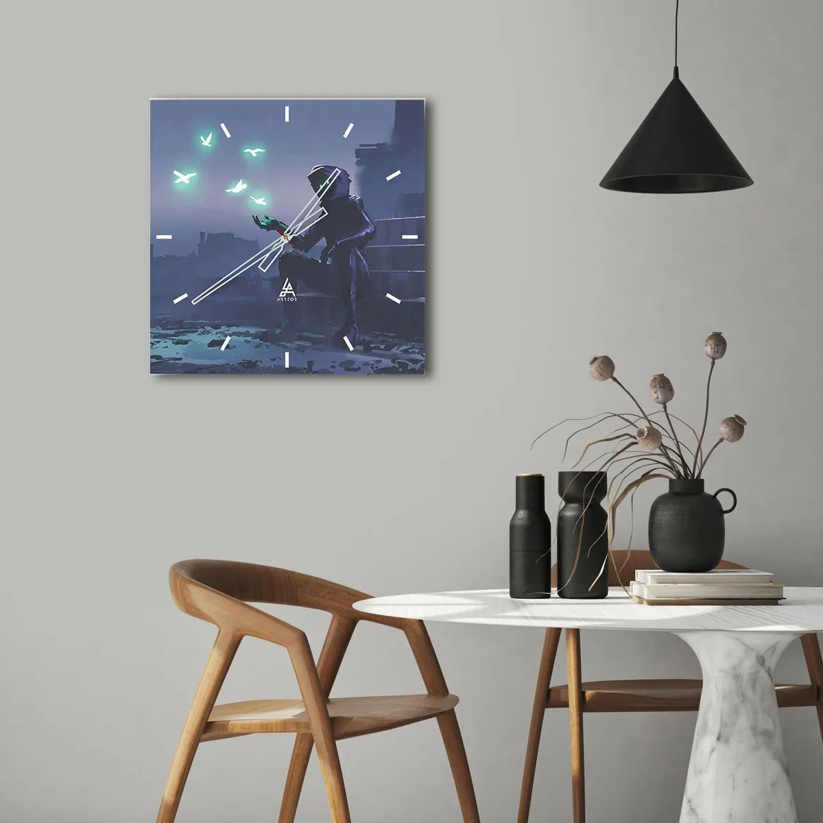 Vægur, Uret - Livet vil vende tilbage - 30x30 cm