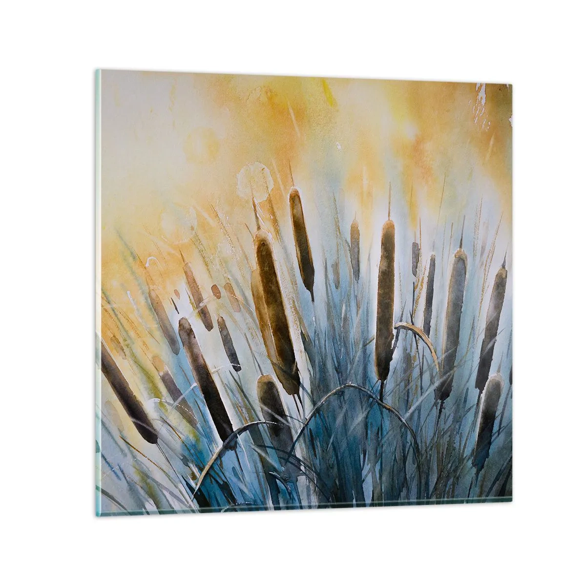 Billede på glas - Vandets kulde, solens varme - 60x60 cm