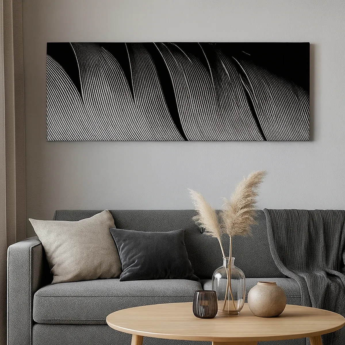 Lærredstryk - Billede på lærred - Fjer - en vidunderlig konstruktion - 30x30 cm