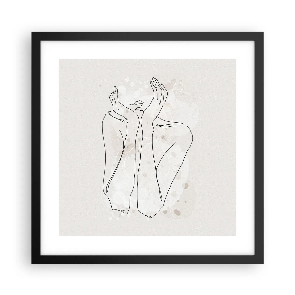 Plakat i sort ramme - En drømmende stund - 40x40 cm