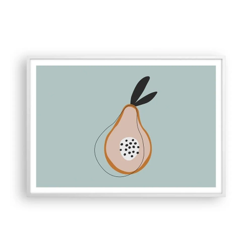 Plakat i hvid ramme - Trænge ind i tingenes natur - 100x70 cm