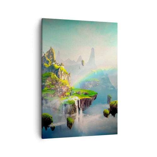 Lærredstryk - Billede på lærred - Midden - lykkelige øer - 50x70 cm