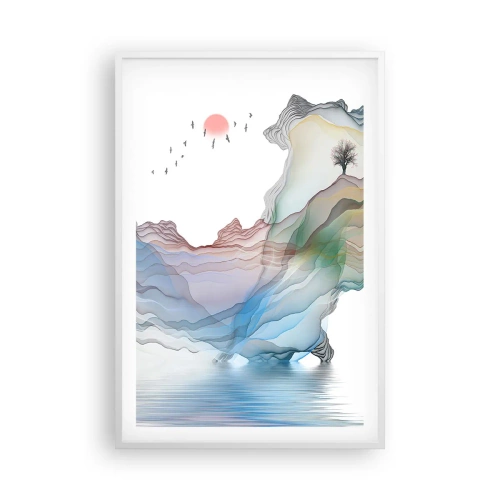 Plakat i hvid ramme - Mod krystalbjergene - 61x91 cm