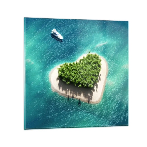 Billede på glas - Jeg elsker sommeren - 60x60 cm