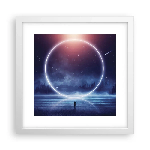 Plakat i hvid ramme - De er allerede her... - 30x30 cm