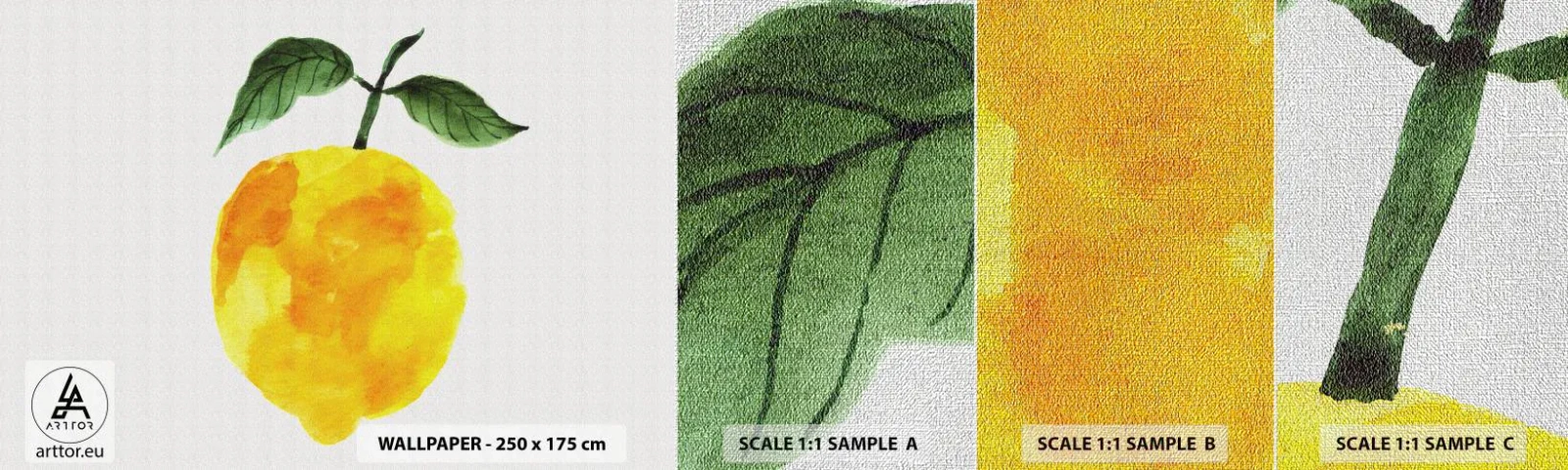 Prøve Fototapet Premium Canvas - Hvordan man kender smagen af solen - Citron, Køkken, Frugt - 100x30 cm