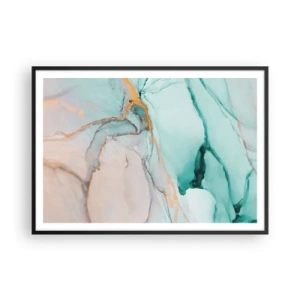 Plakat i sort ramme - Dans af former og farver - 100x70 cm