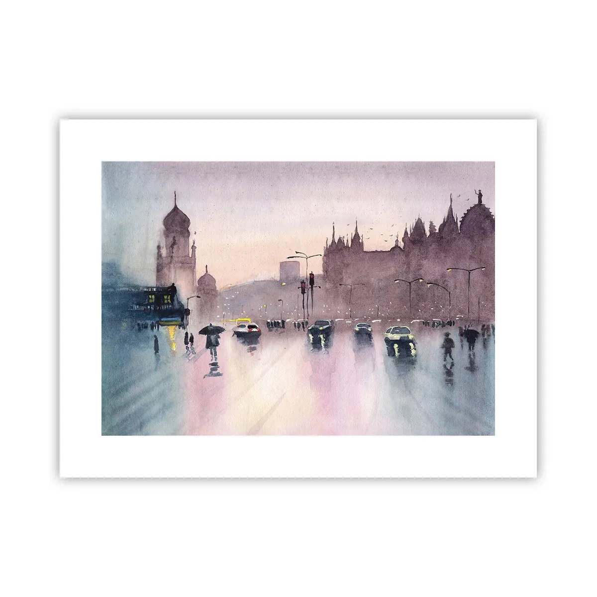 Plakat - I en regnfuld tåge - 40x30 cm
