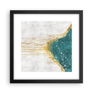 Plakat i sort ramme - Gyldent tidevand - 30x30 cm