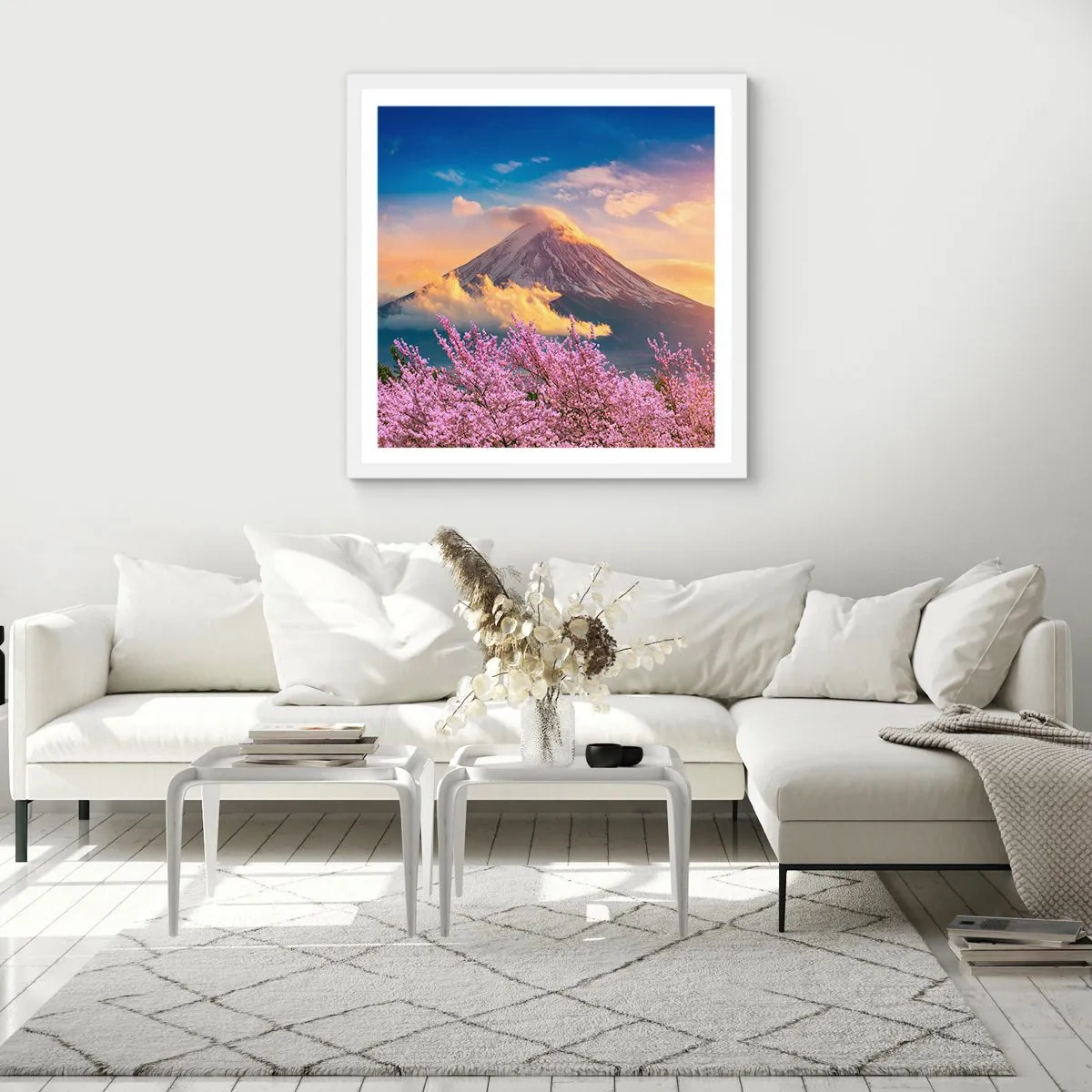 Plakat i hvid ramme - Japansk hellighed - 30x30 cm