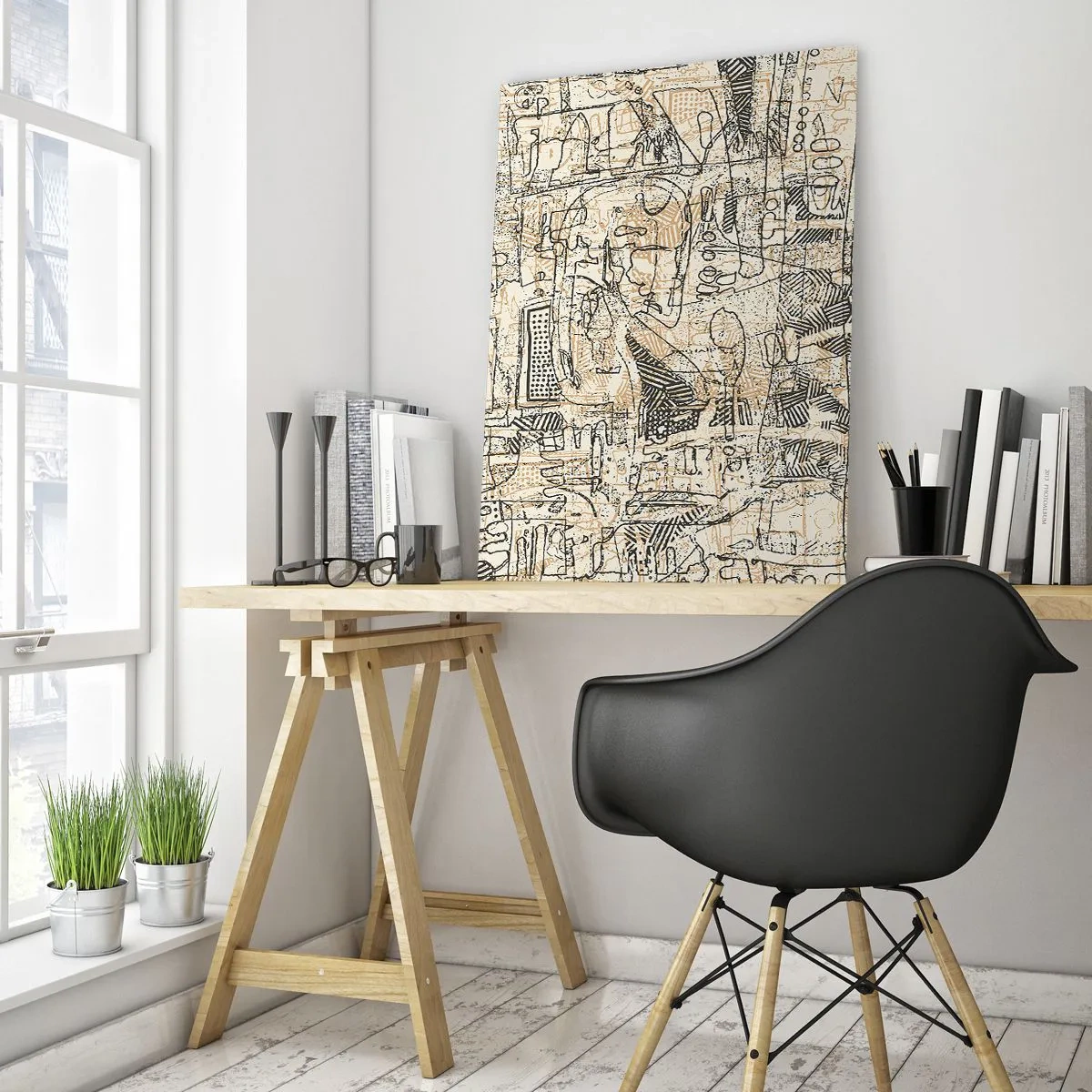 Billede på glas - Venter på at blive afkodet - 50x70 cm