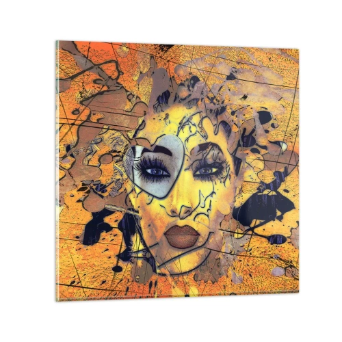 Billede på glas - Solrig skønhed - 70x70 cm