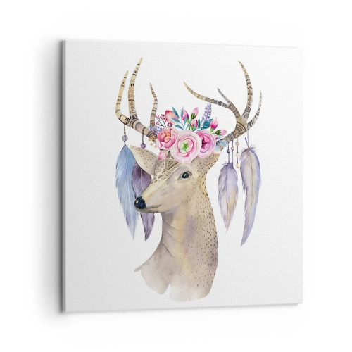 Lærredstryk - Billede på lærred - Sjælsguide - blid, uskyldig - 50x50 cm