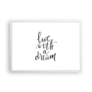 Plakat i hvid ramme - Of course - 70x50 cm