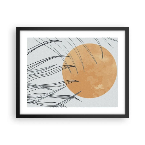 Plakat i sort ramme - Altid mod solen - 50x40 cm