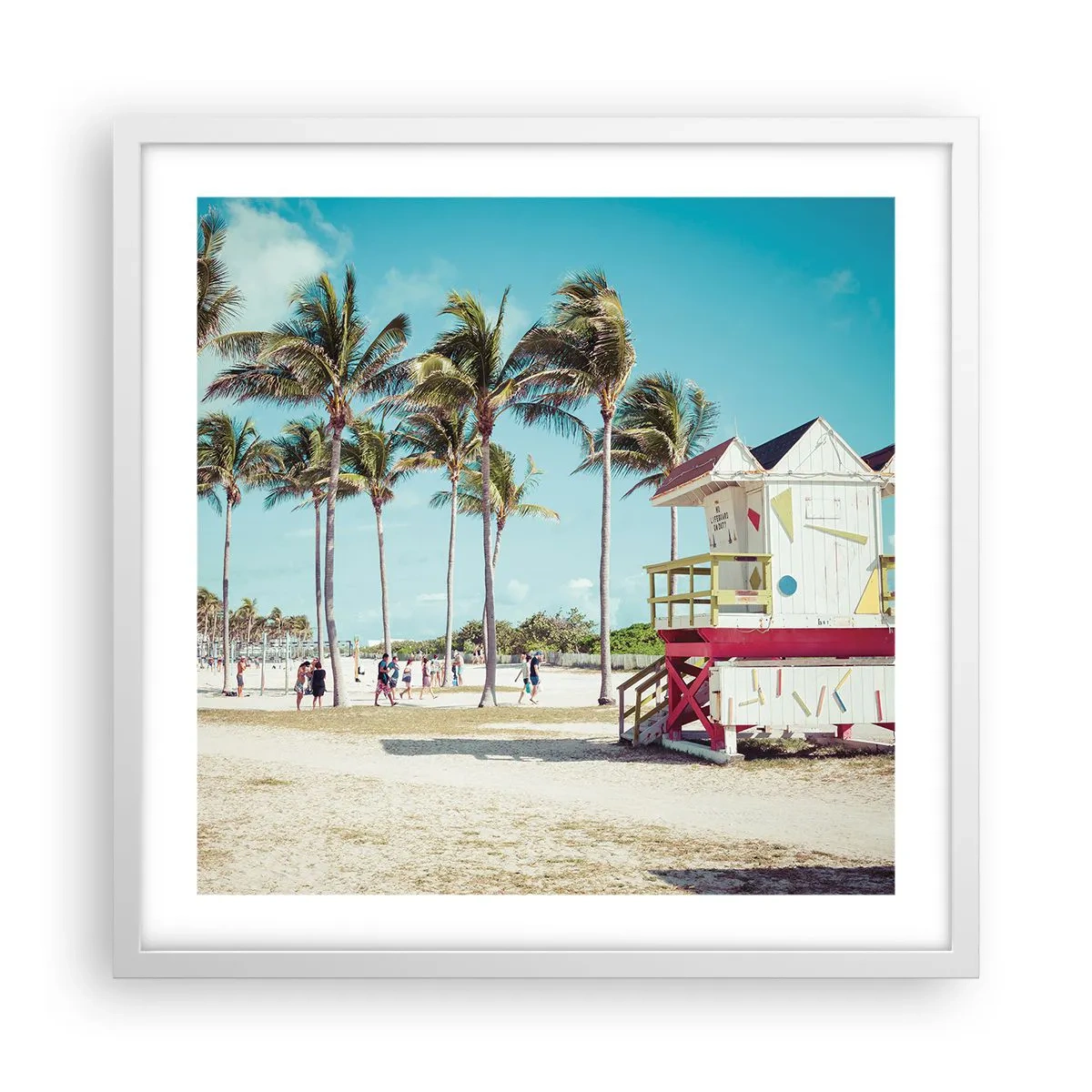 Plakat i hvid ramme - En smuk dag foran dig - 50x50 cm